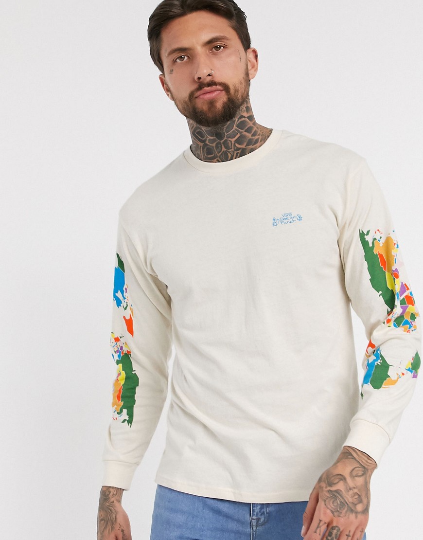 Vans Save Our Planet long sleeved t-shirt in beige
