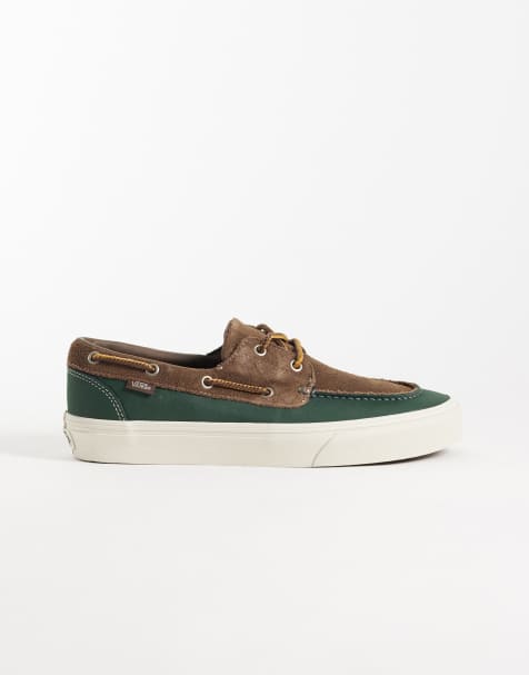 Vans scarpa da barca a due occhielli verde - view 1