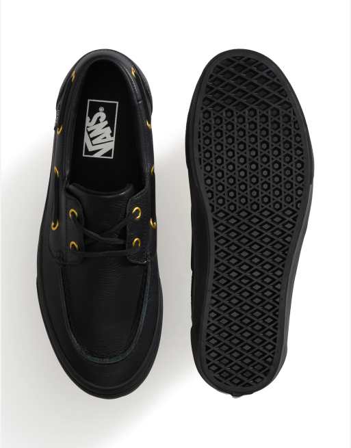 Vans - Scarpe da barca nere con 2 occhielli, 4 di 4