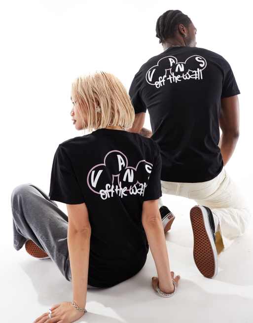 Vans - Scuttle - Sort T-shirt med korte ærmer og print på ryggen