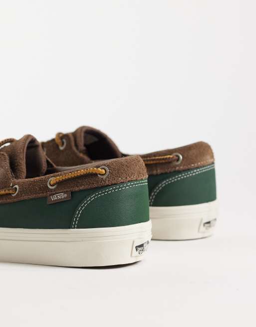 Vans seglarsko med två öljetter i grön, 4 av 5