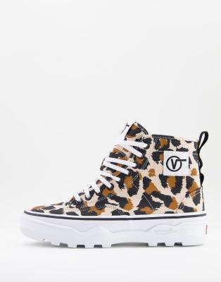 leopard ankle boots womens