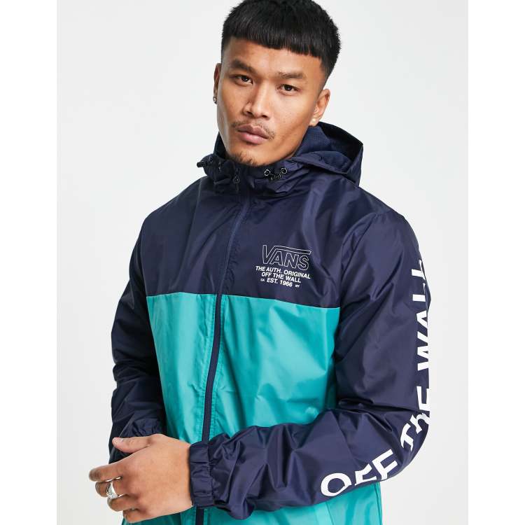 Vans on sale windbreaker navy