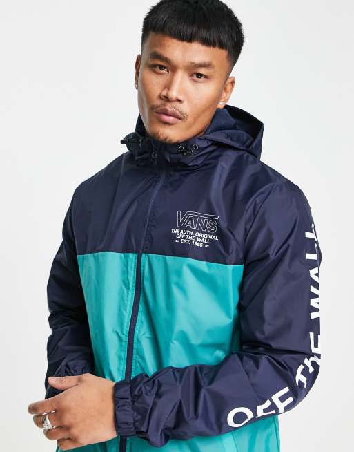 Vans Sequence windbreaker in blue navy