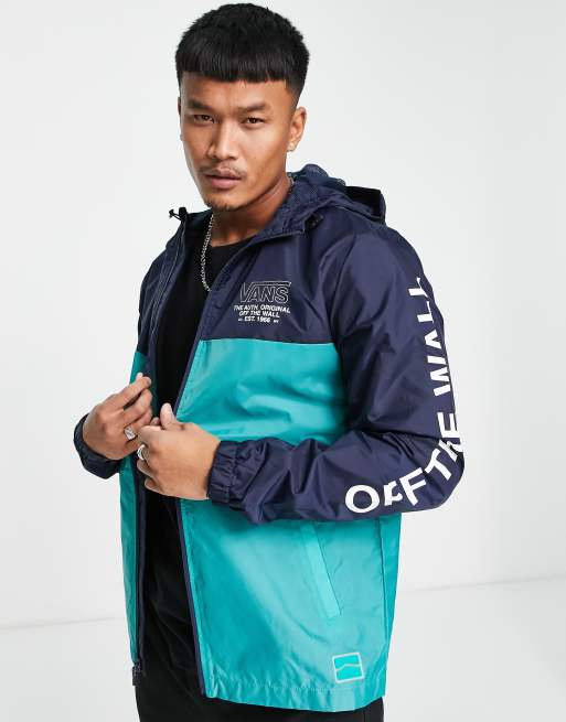 Vans windbreaker sale blue