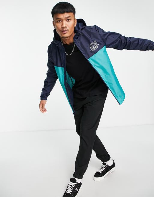 Vans Sequence windbreaker in blue navy