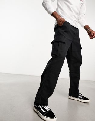 Vans service cargo trousers in washed black