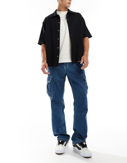 Vans – Service – Niebieskie luźne jeansy