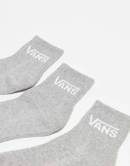 Vans - Set van 3 paar klassieke sportsokken in grijs, 3 van 3