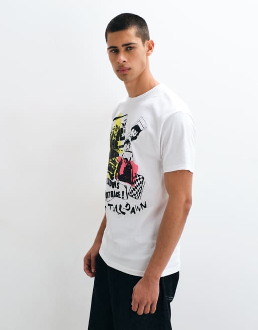 Vans Sex pistols london’s outrage short sleeves tee white in white, 4 of 5