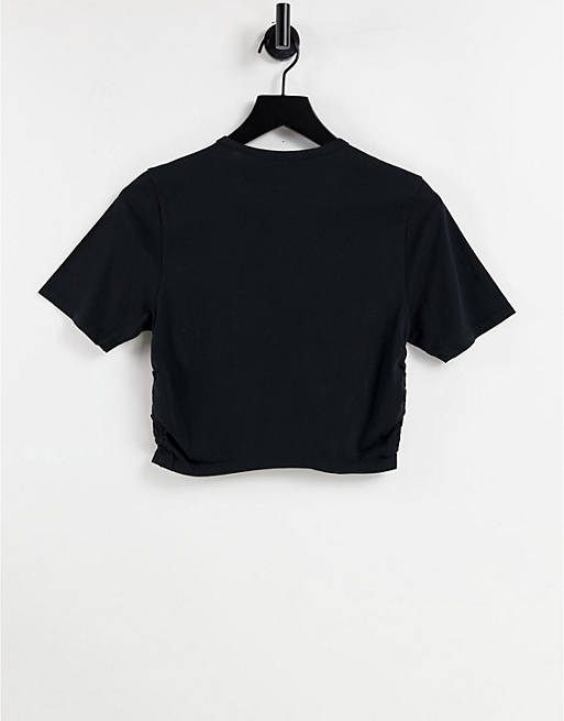Tops Vans Shea ruched crop t-shirt in black 