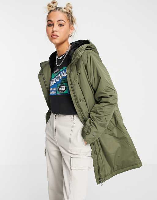 Vans shelby parka jacket in grape leaf | ASOS