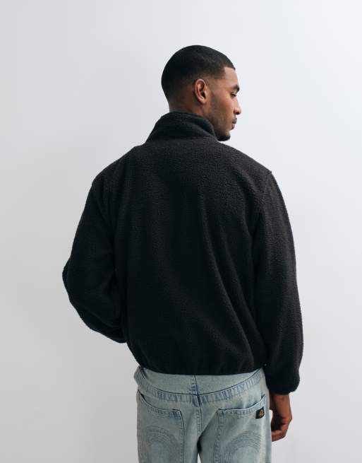 Vans Shepard half-zip polar fleece quarter zip - black in black, 3 of 5