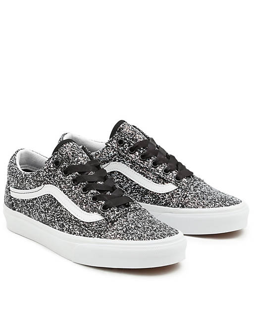 Vans Shiny Party Old Skool trainers in black 