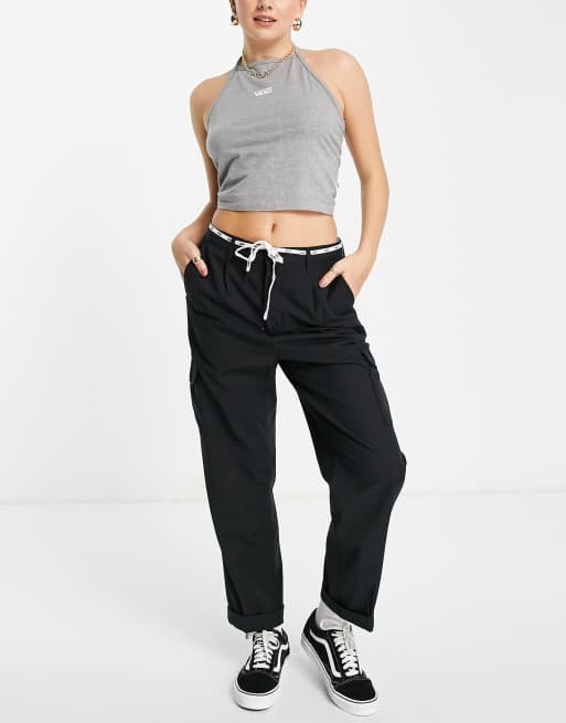 Vans Shoe Lace cargo pants in black ASOS