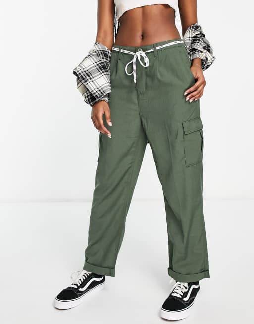 Vans Shoe Lace cargo pants in khaki ASOS