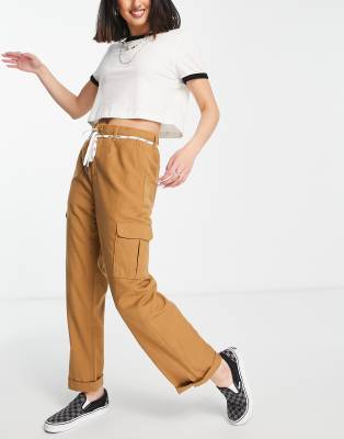 Vans Shoe Lace Cargo trousers in brown