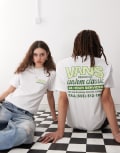 [Vans] Vans shop front back print t-shirt in white S WHITE