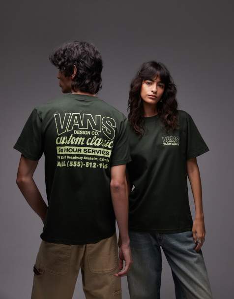 Vans - Shop Front - T-shirt met grafische print op de achterkant in zwart - view 1