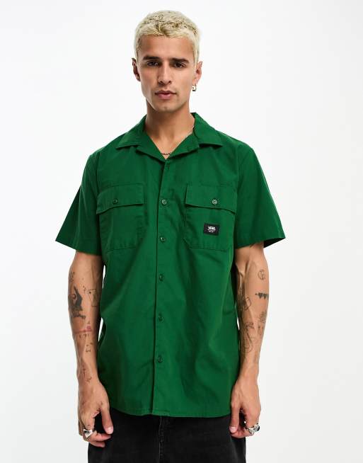 Dickies Short Sleeve Work Shirt in Olive Green