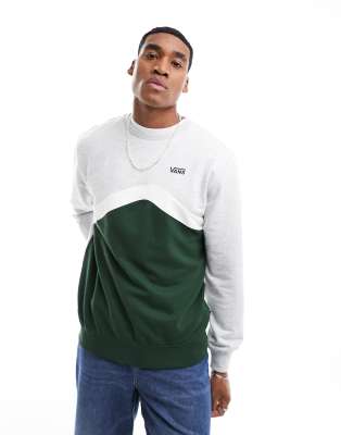 Vans side stripe block sweatshirt in grey