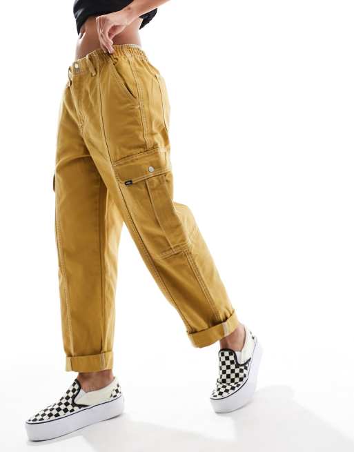 Vans pants deals yellow