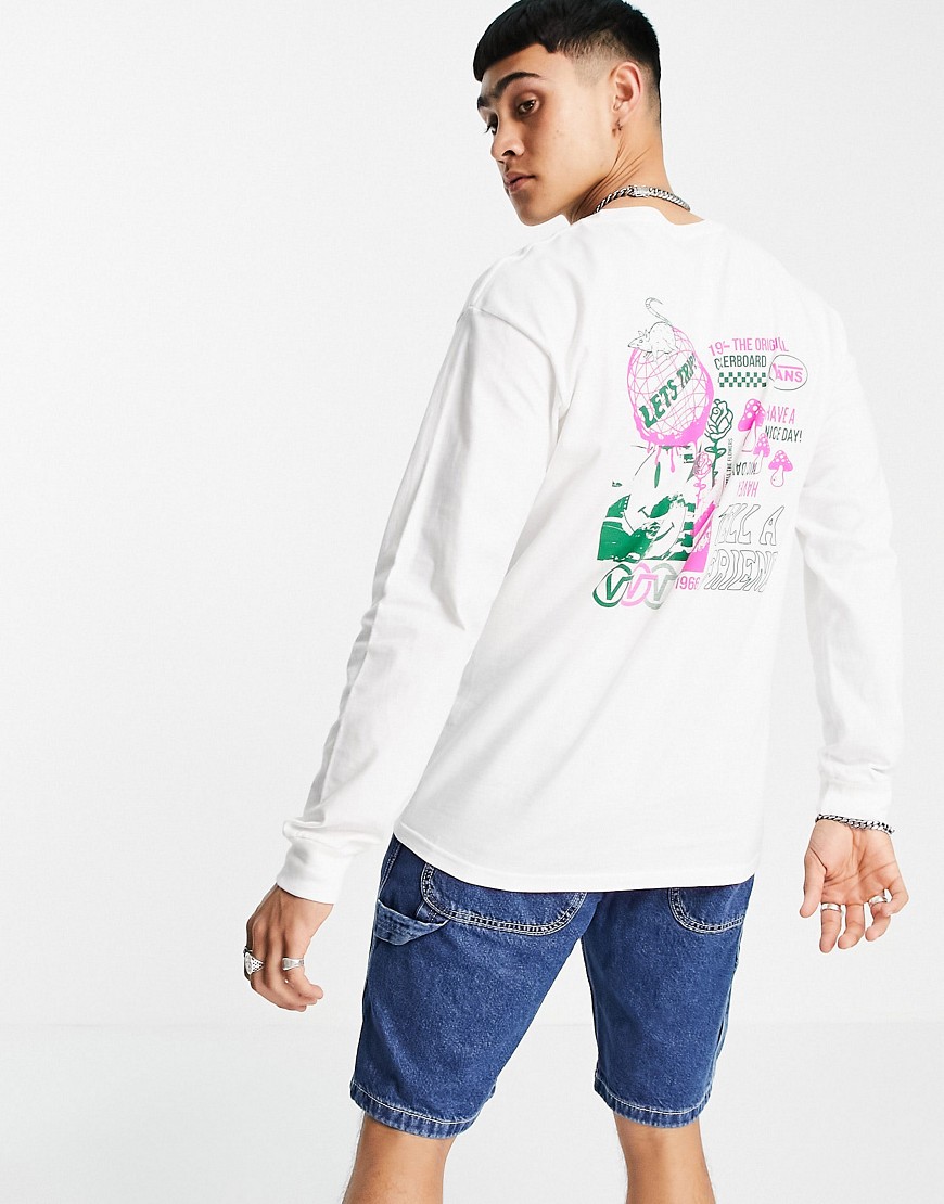 Vans Sights long sleeve t-shirt in white