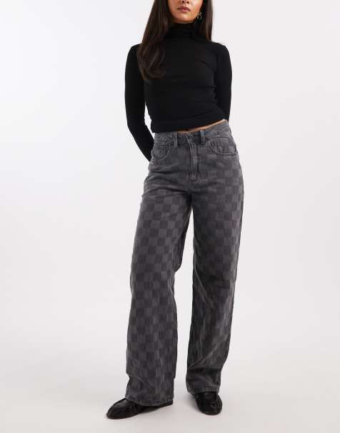 Vans Sirelle novelty puddle pants in faded black - view 1