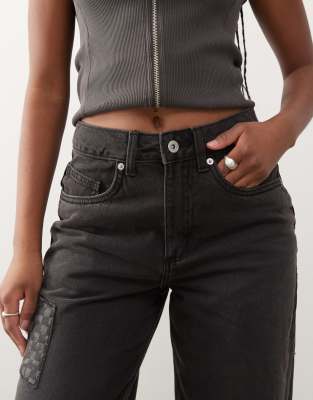 Shop Vans Sirelle Patchwork Puddle Pants In Black