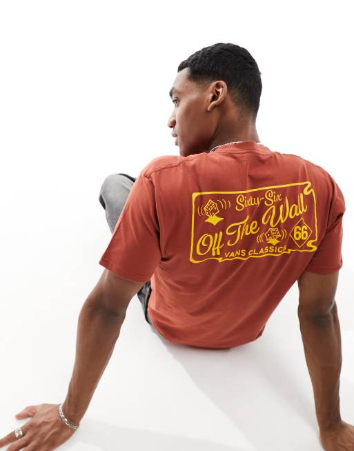 Vans - Sixty Sixers - T-shirt met print op de achterkant in rood