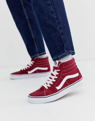 vans montante rouge