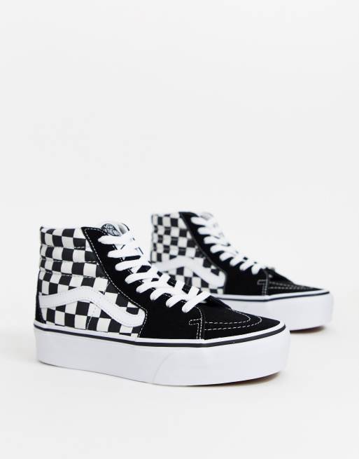 Vans haute 2024 a carreaux femme