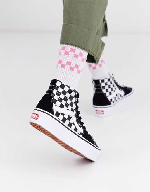 Vans montante shop a carreaux