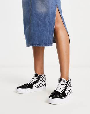 vans damier plateforme