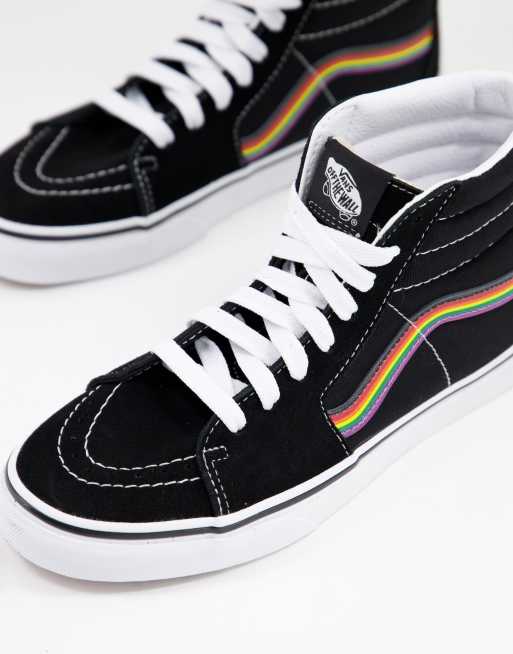 Rainbow vans with black hotsell