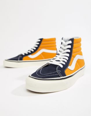 vans sk8 hi yellow blue