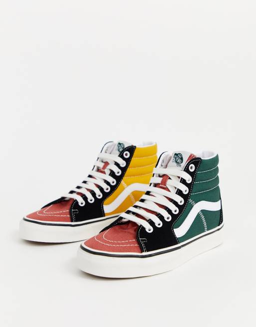 colorful vans sk8 hi