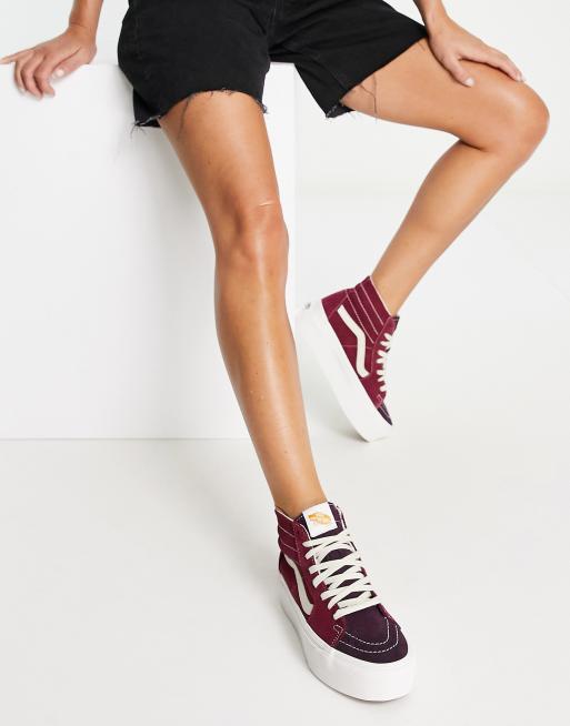 Vans best sale montantes bordeaux