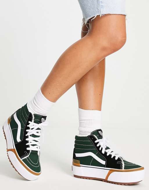 Vans montante online verte