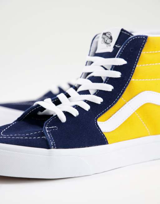 Vans bleu store et jaune