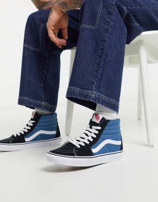 vans sk8 hi blue denim