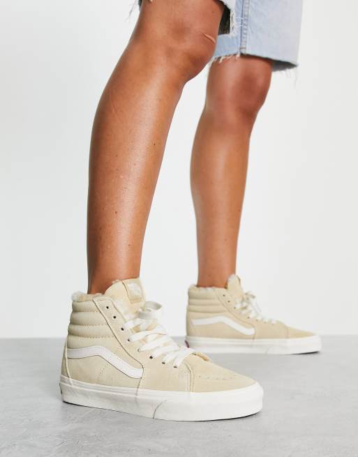 Vans SK8 Hi Baskets montantes confortables Beige ASOS