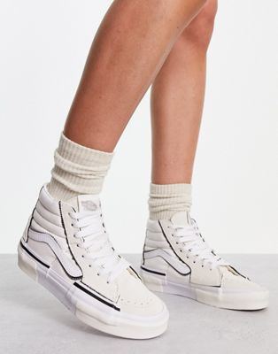 Vans SK8-Hi reconstruct trainers in white  - ASOS Price Checker
