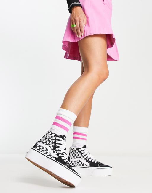 Vans haute store damier femme