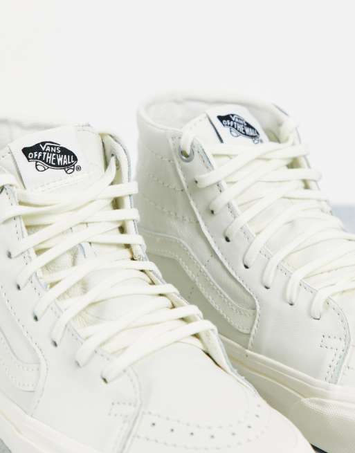 Vans sk8 2025 cuir blanc