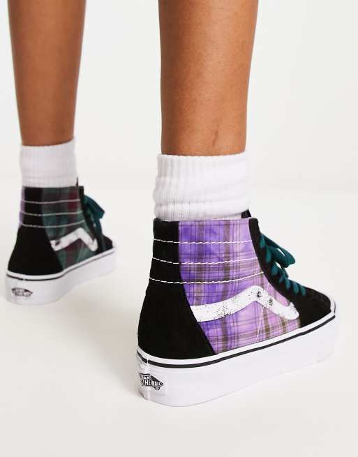 Vans Sk8 Hi Baskets montantes fusel es Violet et noir