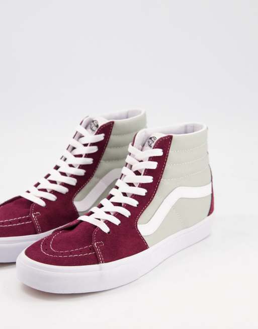 Vans montantes bordeaux sale