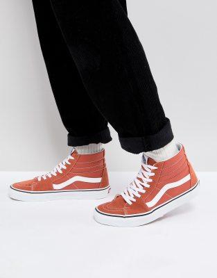 orange sk8 hi vans