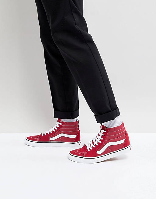 chaussures vans montantes rouge اسعار