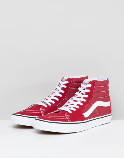 Vans haute outlet rouge